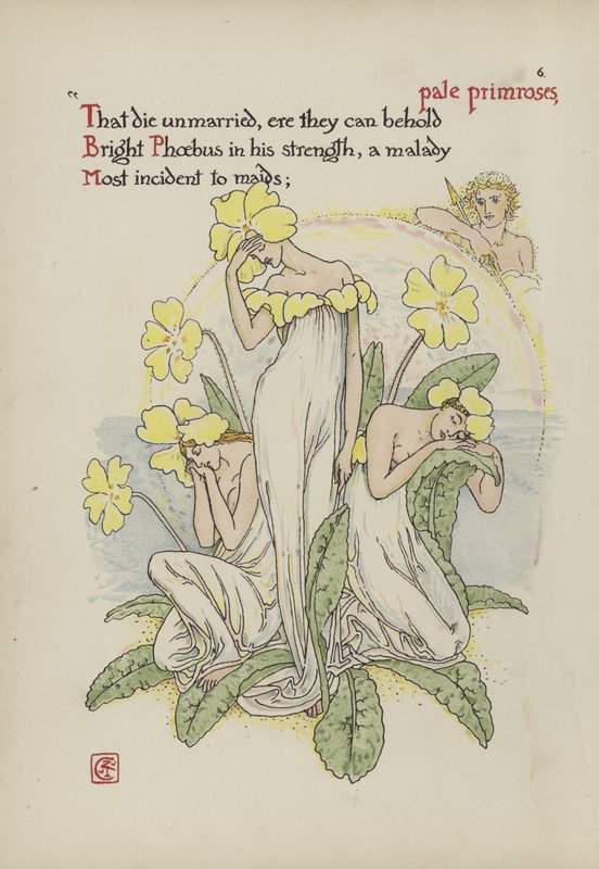 Flores do jardim de Shakespeare de Walter Crane