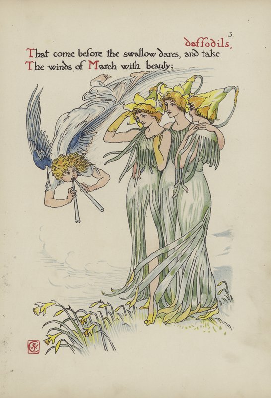 Flores do jardim de Shakespeare de Walter Crane