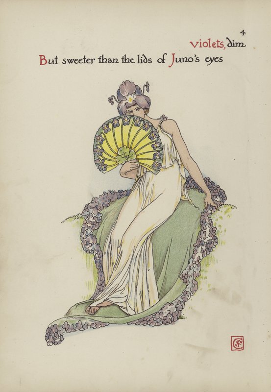 Flores do jardim de Shakespeare de Walter Crane