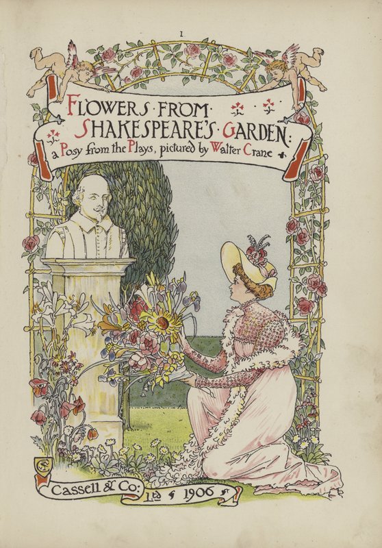 Flores do jardim de Shakespeare de Walter Crane