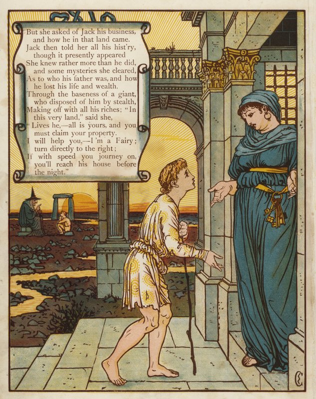 Jack e o pé-de-feijão (cor litho) de Walter Crane