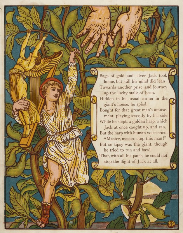 Jack e o pé-de-feijão (cor litho) de Walter Crane
