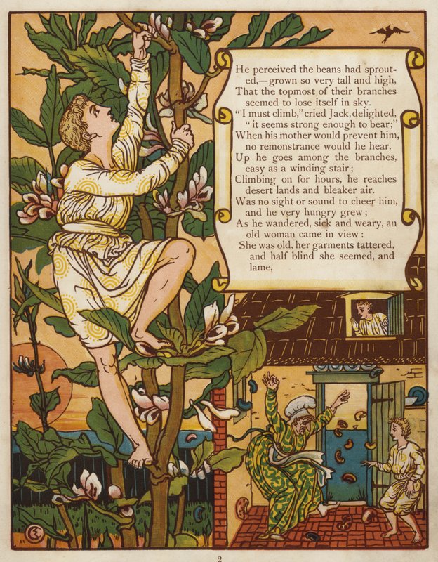 Jack e o pé-de-feijão (cor litho) de Walter Crane