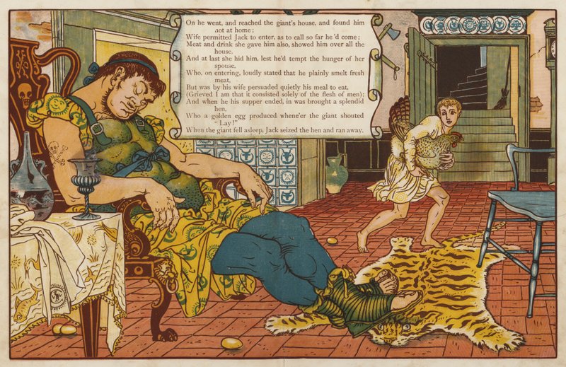 Jack e o pé-de-feijão (cor litho) de Walter Crane