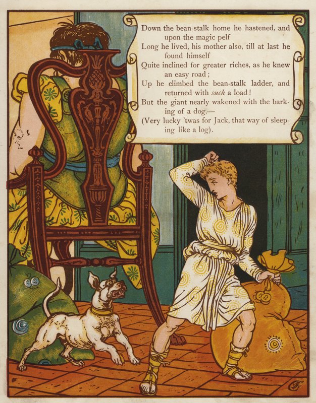Jack e o pé-de-feijão (cor litho) de Walter Crane