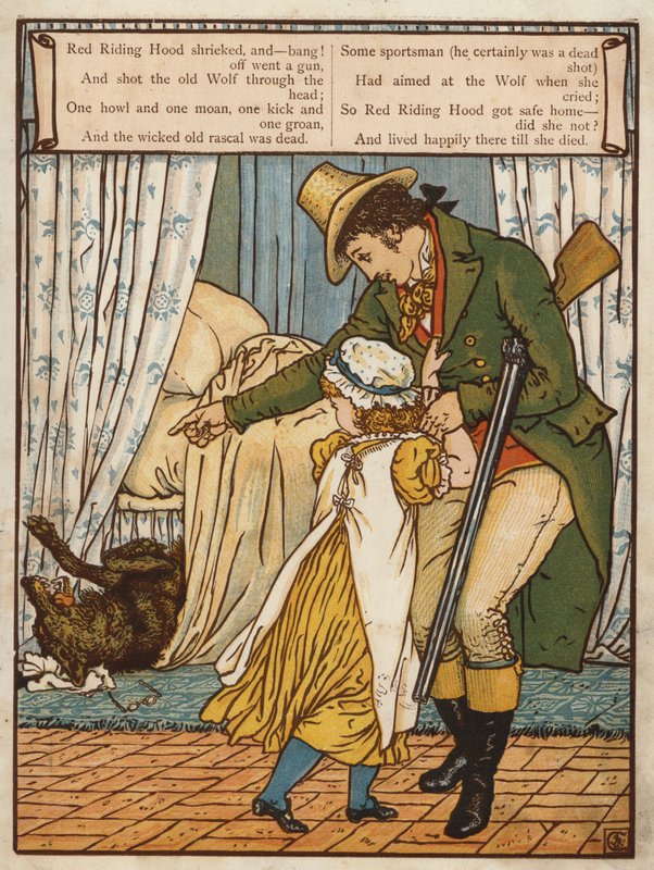 Capuchinho Vermelho (cor litho) de Walter Crane