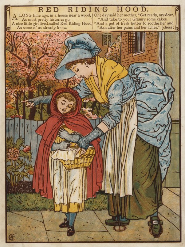 Capuchinho Vermelho (cor litho) de Walter Crane
