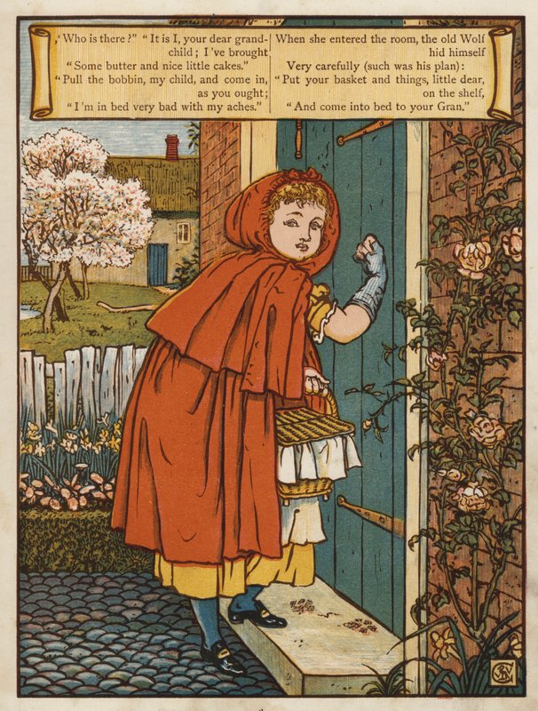Capuchinho Vermelho (cor litho) de Walter Crane