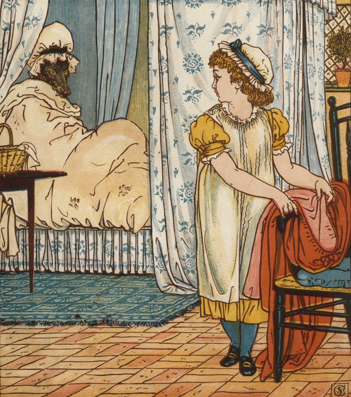 Capuchinho Vermelho (cor litho) de Walter Crane