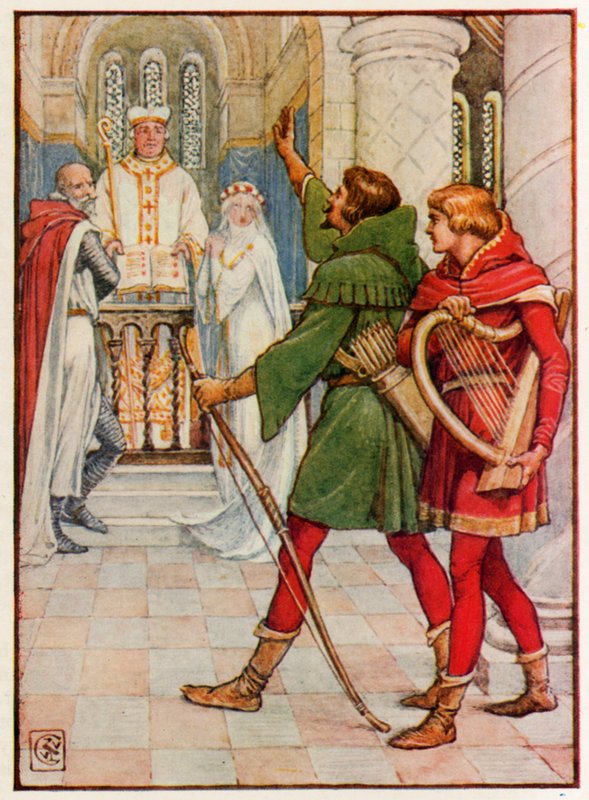 Robin Hood e Allin-a-Dale de Walter Crane