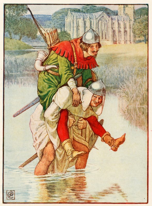 Robin Hood e Pai Tuck de Walter Crane