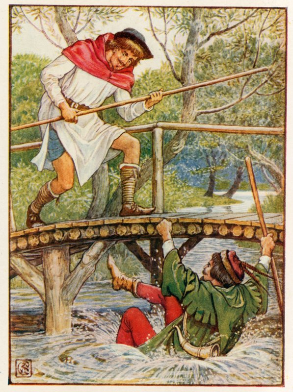 Robin Hood e o pequeno John de Walter Crane