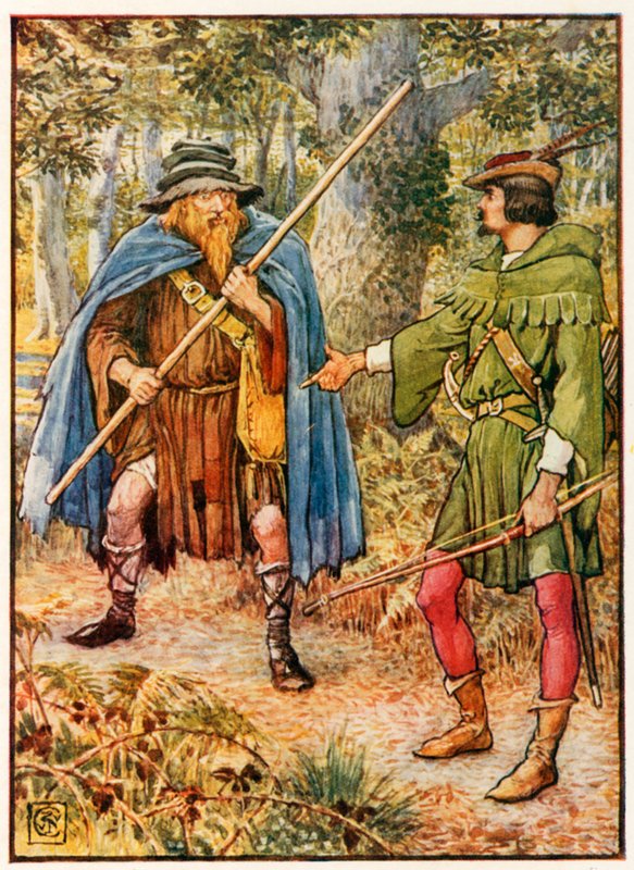 Robin Hood e o mendigo-espião de Walter Crane