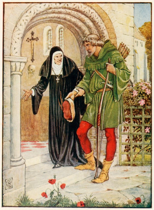 Robin Hood vem ao Kirklees Hall de Walter Crane