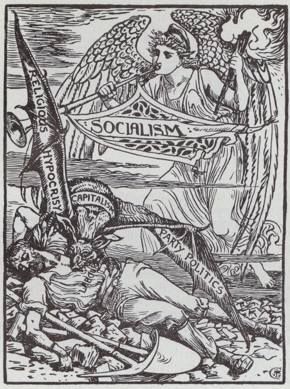 O Vampiro Capitalista (litho) de Walter Crane
