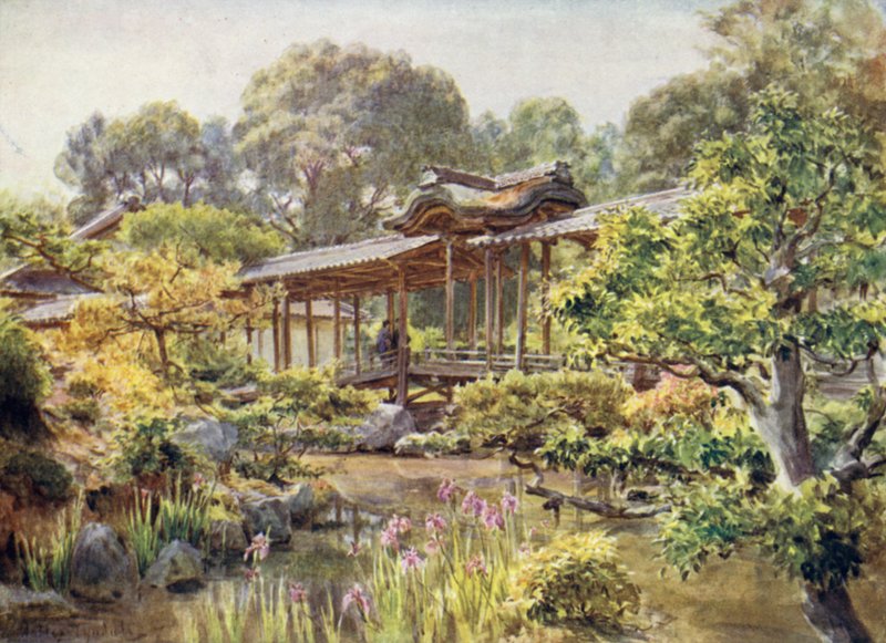 Jardim do templo budista de Nanjenji, Kyoto de Walter Frederick Roofe Tyndale