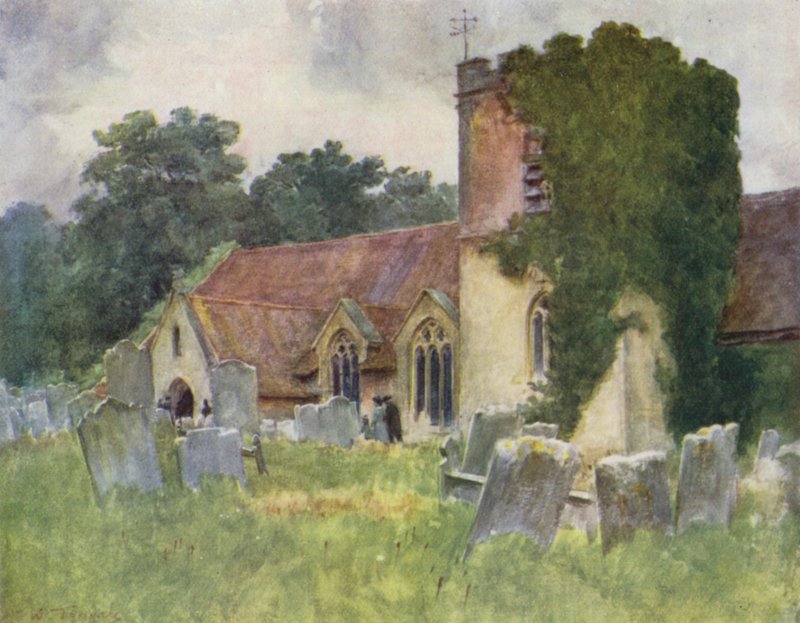 A Nova Floresta: Igreja Boldre (cor litho) de Walter Frederick Roofe Tyndale