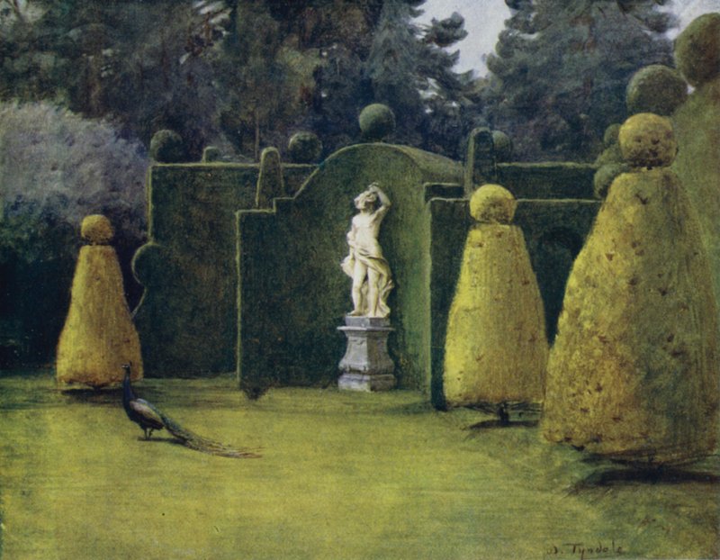 A Nova Floresta: Bowling Green no Brokenhurst Park (cor litho) de Walter Frederick Roofe Tyndale