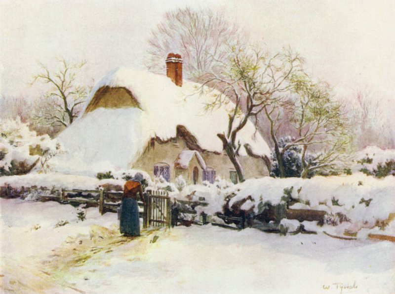 A Nova Floresta: Cabana nos Trilhos de Beaulieu, perto de East Boldre (cor litho) de Walter Frederick Roofe Tyndale