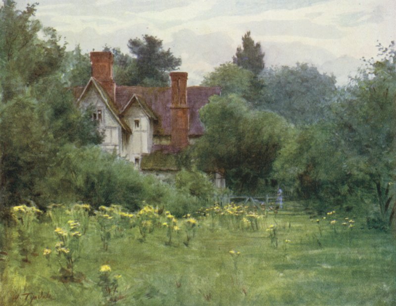 A Nova Floresta: The Mill House, Brokenhurst (cor litho) de Walter Frederick Roofe Tyndale