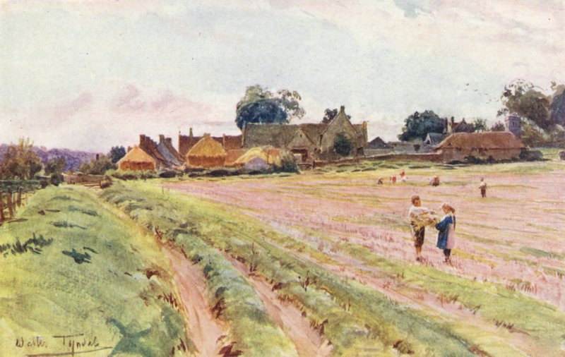 Wessex: Uma propriedade rural de Wessex (litografia a cores) de Walter Frederick Roofe Tyndale