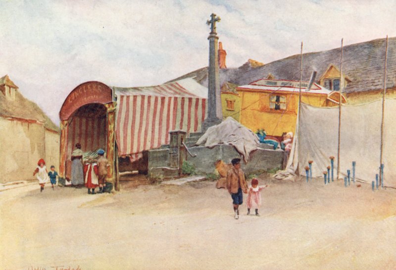 Wessex: Um canto de uma feira de Wessex (litografia a cores) de Walter Frederick Roofe Tyndale