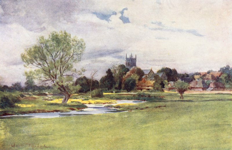 Wessex: Bere Regis (litografia a cores) de Walter Frederick Roofe Tyndale