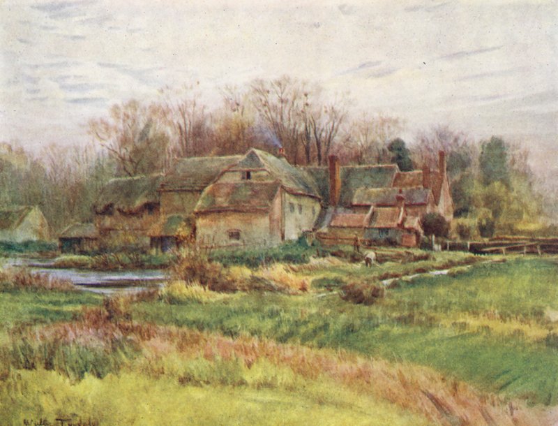Wessex: Bindon Abbey Mill (litografia a cores) de Walter Frederick Roofe Tyndale