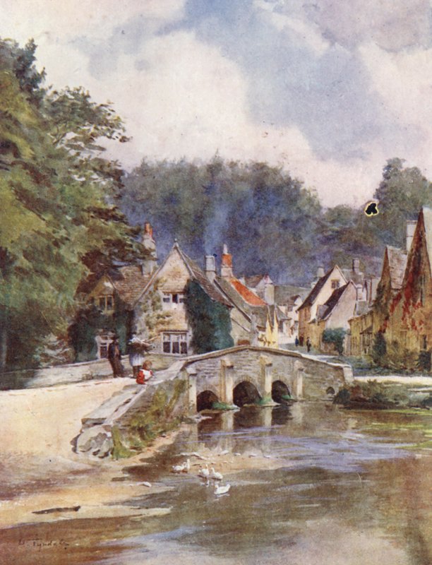 Wessex: Castle Combe, North Wilts (litografia a cores) de Walter Frederick Roofe Tyndale