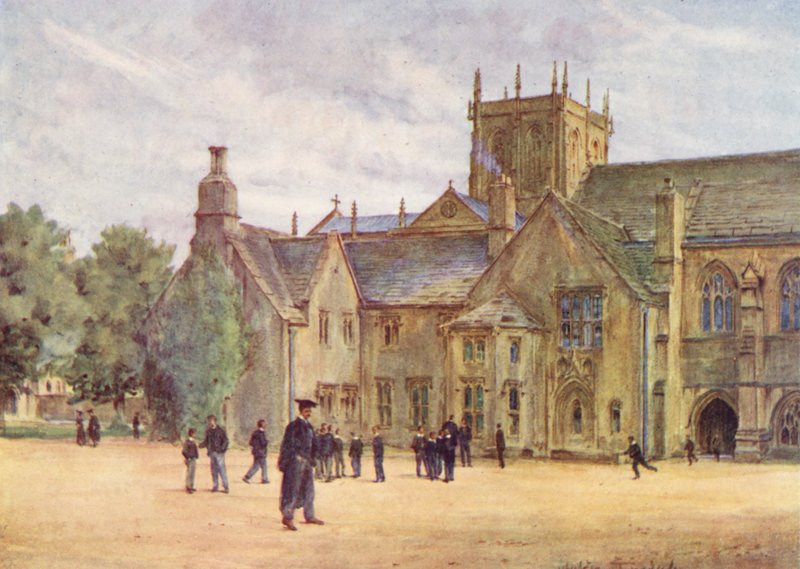 Wessex: Sherborne College (litografia a cores) de Walter Frederick Roofe Tyndale