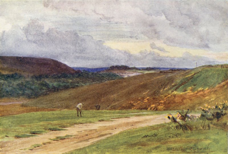 Wessex: The Broadstone Golf Links, perto de Poole (litografia a cores) de Walter Frederick Roofe Tyndale