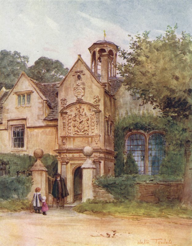 Wessex: The almshouses, Corsham, Wilts (litografia a cores) de Walter Frederick Roofe Tyndale