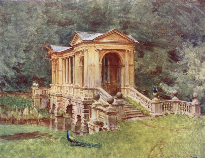 Wessex: A ponte em Prior Park, Bath (litografia a cores) de Walter Frederick Roofe Tyndale