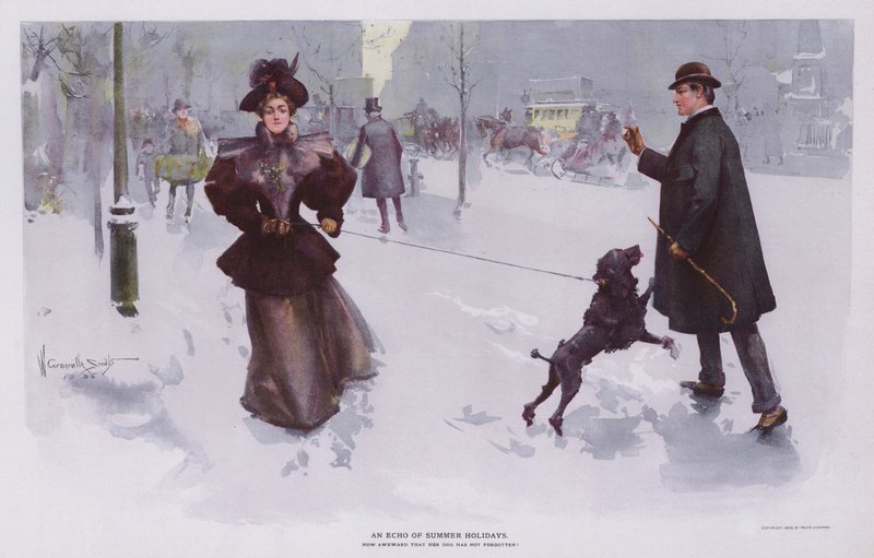 Um Eco das Férias de Verão (cor litho) de Walter Granville Smith
