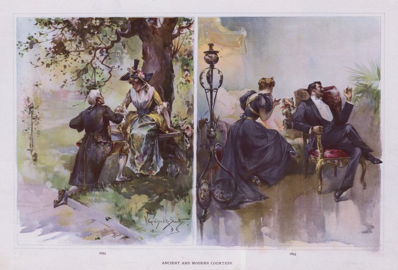 Cortesia Antiga e Moderna (cor litho) de Walter Granville Smith