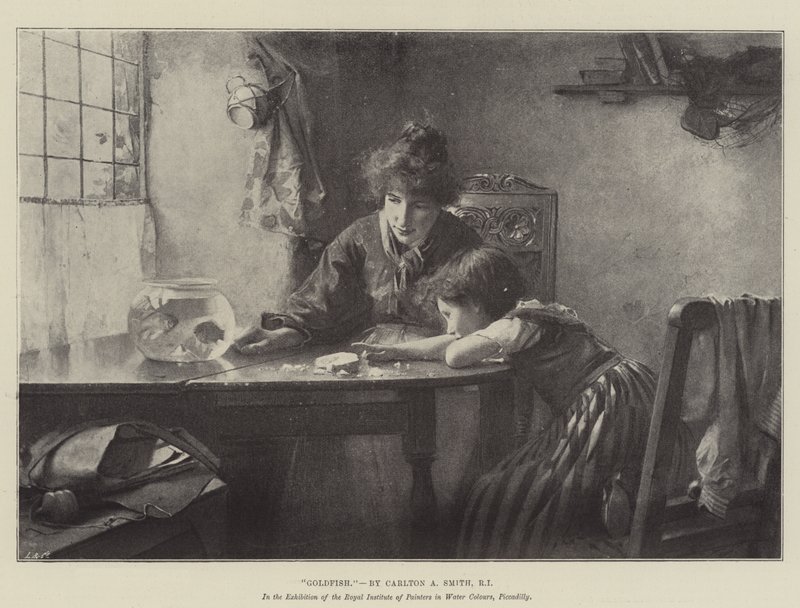 Peixe-dourado (litho) de Walter Granville Smith