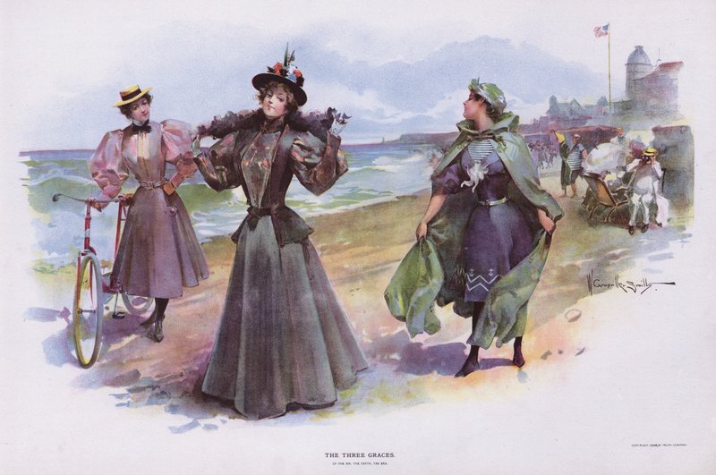 As Três Graças (cor litho) de Walter Granville Smith
