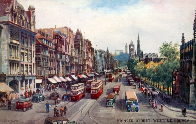 Princes Street, West, Edimburgo de Walter Henry Sweet