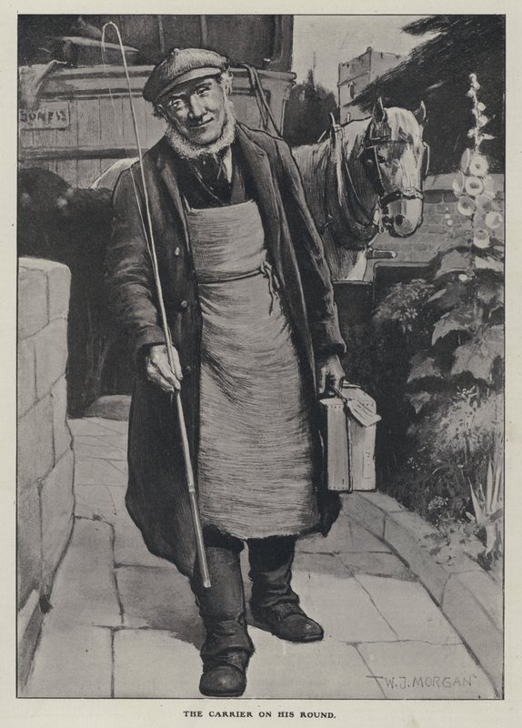 O portador na sua ronda (litho) de Walter Jenks Morgan