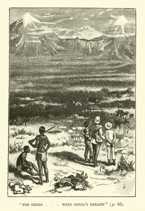 Ilustração para King Solomons Mines por H Rider Haggard de Walter Paget