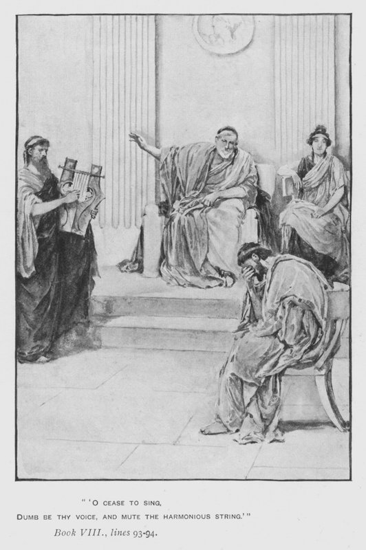 Ilustração para a Odisséia do Papa de Homero (litho) de Walter Paget