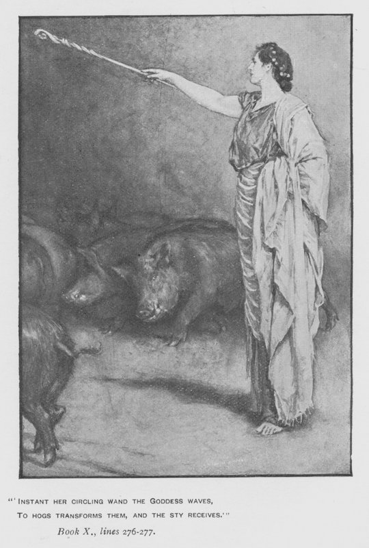 Ilustração para a Odisséia do Papa de Homero (litho) de Walter Paget