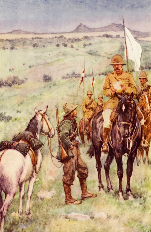 Mensageiro de Lord Kitchener e do General Cronje, Paardeberg de Walter Paget