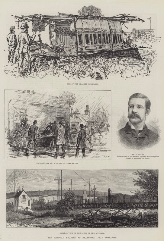 O desastre ferroviário em Hexthorpe, perto de Doncaster de Walter Paget