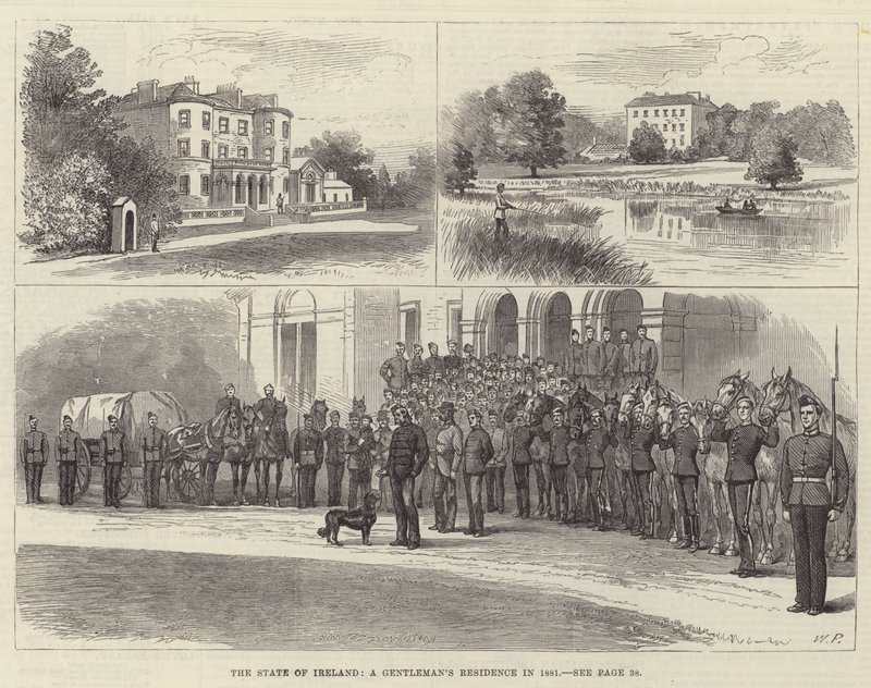 O Estado da Irlanda, residência de um cavalheiro em 1881 de Walter Paget
