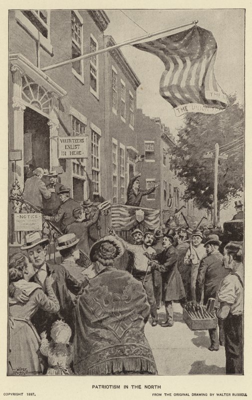 Patriotismo no Norte (litho) de Walter Russell