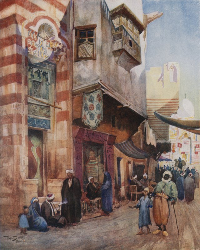 Uma cena de rua no Cairo de Walter Spencer Stanhope Tyrwhitt