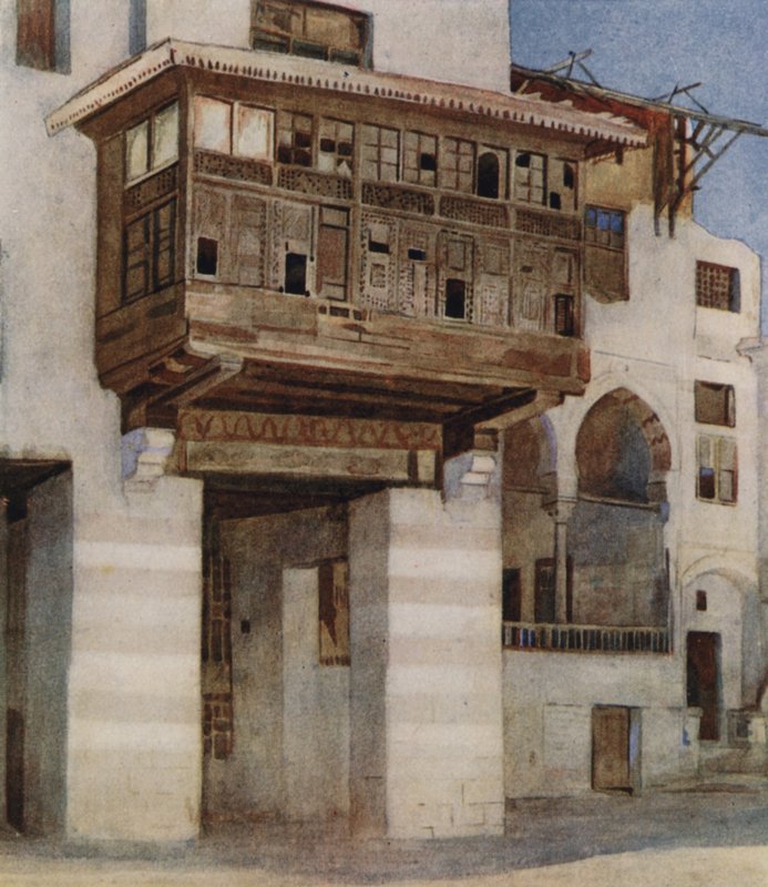 Uma casa antiga perto do bazar dos fabricantes de tendas, Cairo de Walter Spencer Stanhope Tyrwhitt