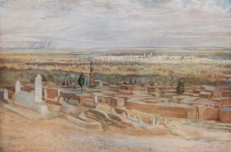 Visão geral de Damasco no início da primavera de Walter Spencer Stanhope Tyrwhitt
