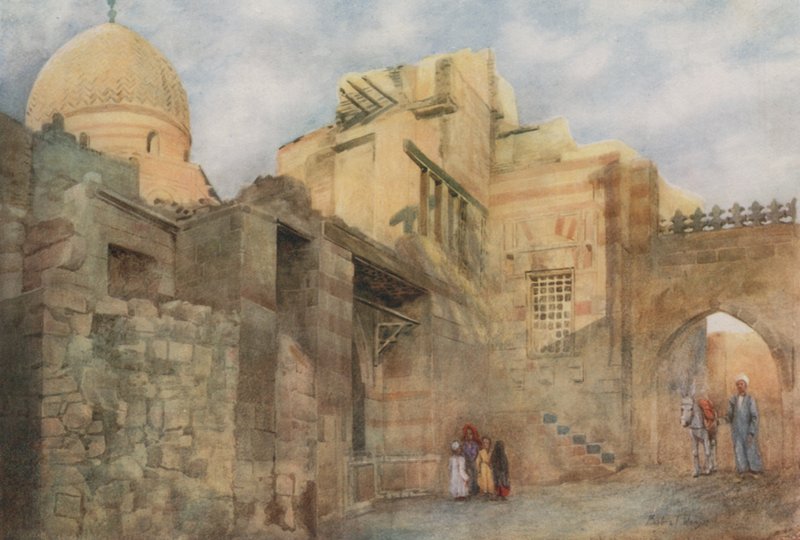 Portal antigo de uma mesquita arruinada perto de Bab-el-Wazir, Cairo de Walter Spencer Stanhope Tyrwhitt